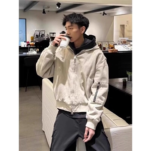 美式哈灵顿底特律连帽外套高街潮牌欧美街头工装夹克 JK617 特P99图片