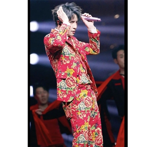 控价138 老薛同款东北牡丹花西装裤子过年正装套装XZ1401566 P-85图片