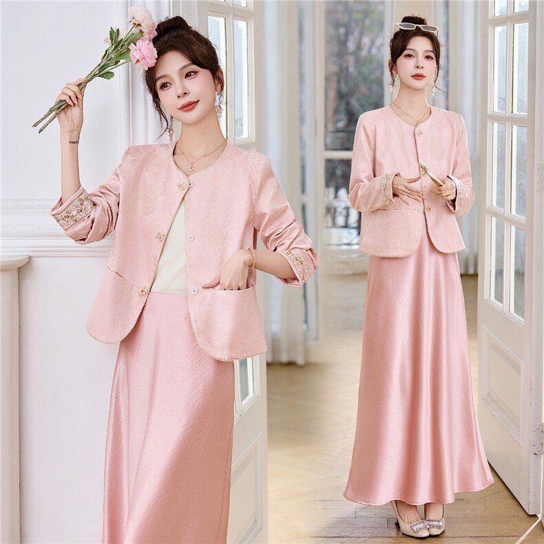 新中式G风外套女2026春季新款复古刺绣提花设计感时尚气质外套，女装西装，火爆靓佳人