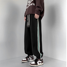 男装秋冬新款加绒加厚百搭潮流港风束脚休闲抽绳九分裤DM303-P60，男装卫衣，电商D321-1