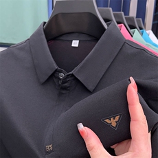 短袖t恤男士夏季2023新款商务男装翻领polo衫男生半袖夏装上衣服，男装T恤，电商B212（原钱塘6029）