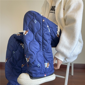 抖音品质冬季新款潮流满印小狗宽松加厚棉裤B315-K882-特p45控88图片