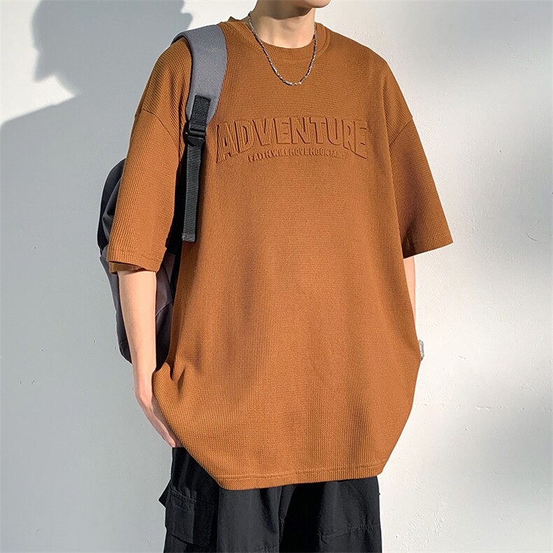 美式重磅短袖t恤男夏季潮牌青少年上衣宽松圆领半袖体恤T108-P30,男装T恤,星座308B-2