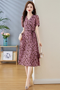 《现货新品》多色可选气质舒适印花连衣裙图片