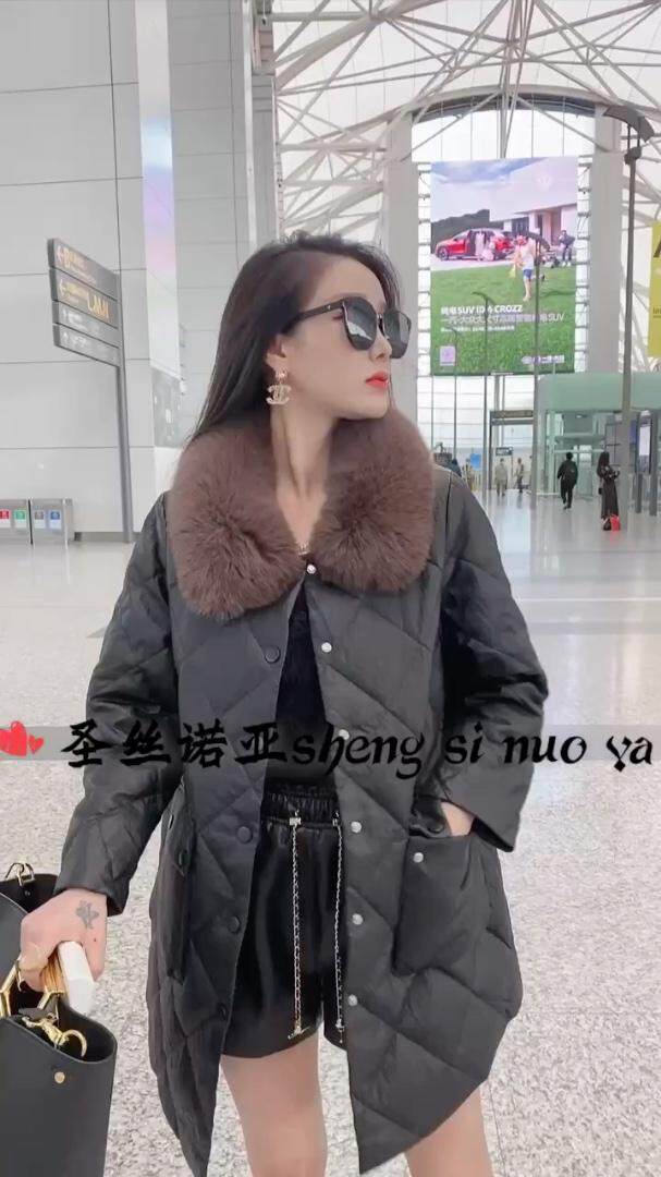 皮羽绒服，女装羽绒服，圣丝诺亚
