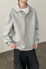 polo领长袖翻领卫衣男2025秋季新款休闲宽松上衣-A2278TP50控89，男装卫衣，电商B241