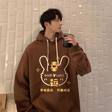 纯棉连帽卫衣男大码运动帽衫宽松薄WY2297-P35，男装卫衣，电商A040