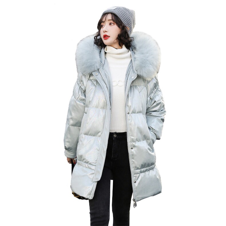 炫彩棉衣女中长款2024冬季新款女装时尚大毛领羽绒棉服棉袄外套潮,女装棉衣/棉服,慧尚依恋