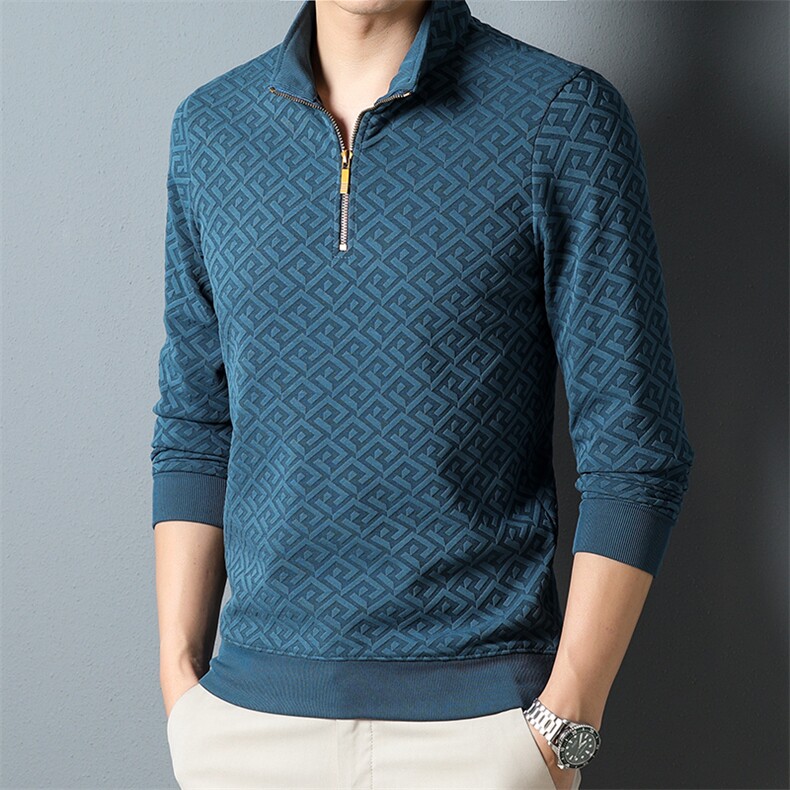 男式2023年秋冬新款长袖立领青年加绒加厚卫衣,男装卫衣,电商B360