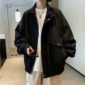 F167-P62 2024新款潮牌百搭宽松休闲外套春季立领工装夹克 现货图片