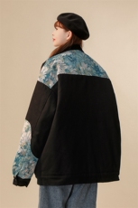 1中性风刺绣拼接棉衣女夹克棉衣男外套男8706P115控158，女装棉衣/棉服，星座226-2