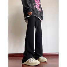04vibe高街垂感休闲西裤ins纯色微喇裤马蹄裤子XZ211-1-K2352-P55，男装西裤，星座211-1