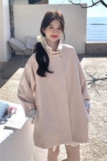 已出货26春装袖口蕾丝拼接中长风衣外套女2B153-7003-P155-K248，女装风衣，2B153