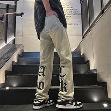 美式ins高街印花牛仔裤712-N356M-XXLP60，男装牛仔裤，星座712