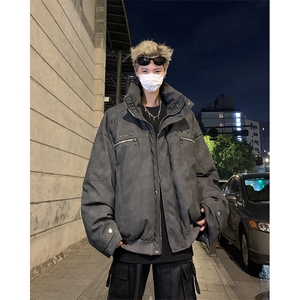 405A 美式复古个性金属设计短款皮衣棉服  MY24916-特批108控178图片