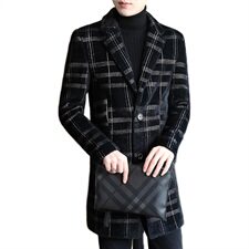 2020高品质秋冬男士毛呢大衣修身时尚西装领风衣外套N07P180，男装毛呢大衣，电商B226-2（原B217-2）