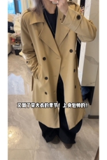 宽松中长款风衣英伦中长款大衣韩系加棉外套FY3655-特P88加棉P108，男装风衣，电商B295