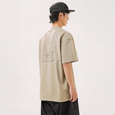 2024夏季新款男装日系潮牌纯棉印花圆领宽松短袖休闲T恤T958-F48，男装T恤，电商A101（原外27）