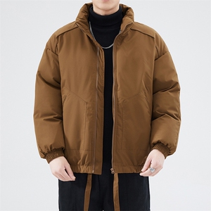 现货冬季美式休闲加厚雪山外套夹克立领纯色三防户外工装棉服图片