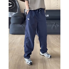 藏青色三角标裤子男款夏季薄款速干防水冲锋裤直筒户外运动工装裤，女装休闲裤，星座1210-1