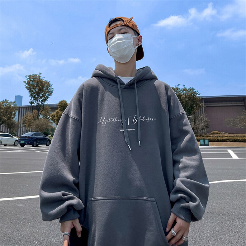 抖音得物供货可提供视频春装重磅美式宽松连帽卫衣DL2375,男装卫衣,电商A486