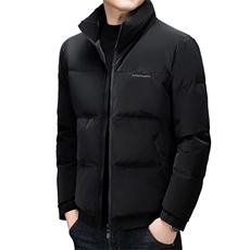加厚面包服立领羽绒服男短款2026冬季新款中年加厚纯色白鸭绒外套，男装羽绒服，电商B212（原钱塘6029）
