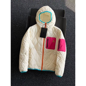 高品 撞色多巴胺棉衣情侣户外保暖轻量化连帽棉服男女 A1146-P95图片