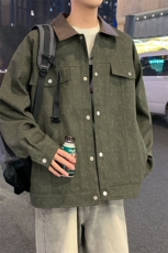 初春新款休闲夹克美式棒球服宽松百搭翻领上衣A406JK3508特P85，男装夹克，星座309（原A406）