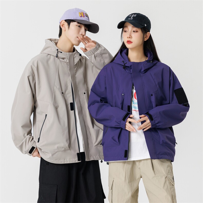 冲锋衣外套男春秋户外徒步登山服夹克潮牌痞帅高级感JK111-P83图片