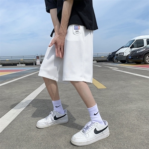 2025夏季港风宽松格子面料抽绳直筒运动男休闲短裤D201-DM153-P30图片