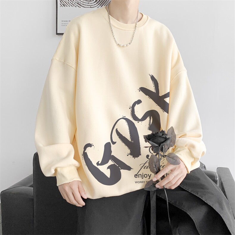 高克重华棉内景秋冬男圆领宽松卫衣WY00278，男装卫衣，电商B316