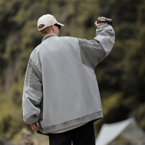 棒球服潮美式复古高街外套男春秋设计感飞行员夹克JK09232-P65图片