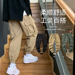 潮流百搭2021休闲工装大口袋九分裤  1289-特批：40图片