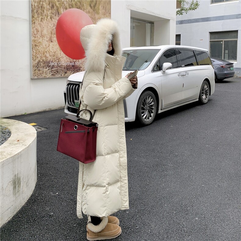 50绒羽绒服真狐狸毛2D014-10031-P360-K498,女装羽绒服,2D014