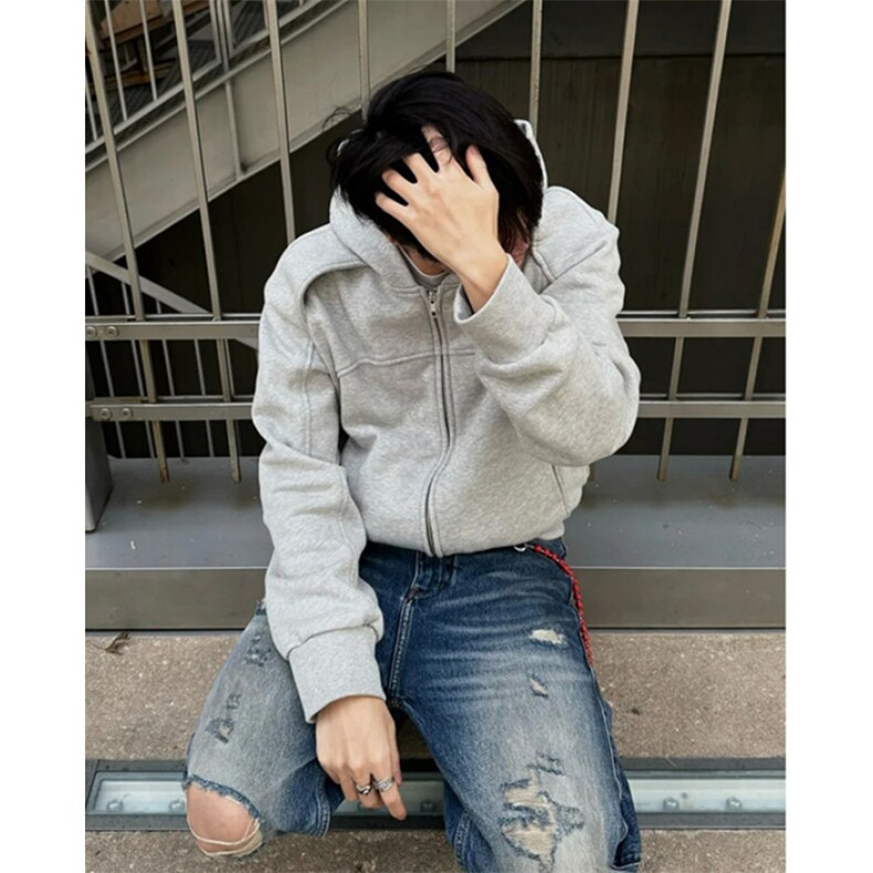 春秋季拼接连帽休闲开衫卫衣男女潮痞帅运动拉链夹克外套WA246,男装夹克,星座1116A（原606A-3）