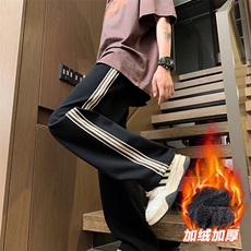 直筒工装裤男真超绒秋冬加绒加厚运动裤休闲长裤D016-P45加绒P50，男装工装外套，星座509