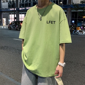 夏季港风新款男士休闲潮流印花宽松圆领短袖T恤男1210-2-6617-P15图片