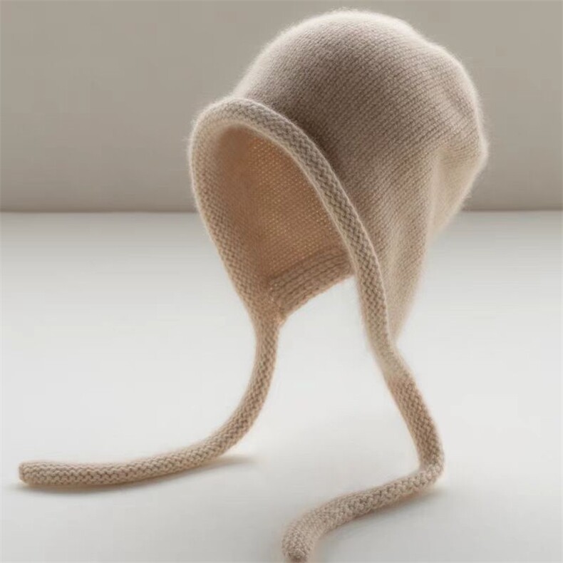 2025年春季圆顶男女通用四季可用周迅同款卷边戴绳帽，帽子，名驰羊绒