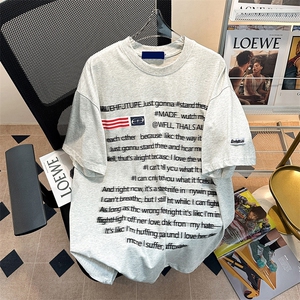 2024夏季新款美式潮牌短袖T恤男设计感小众上衣现货 T1695-P32图片