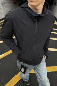 网图50+速干凉感防晒衣夏季情侣薄夹克连帽外套男装S427-特65图片