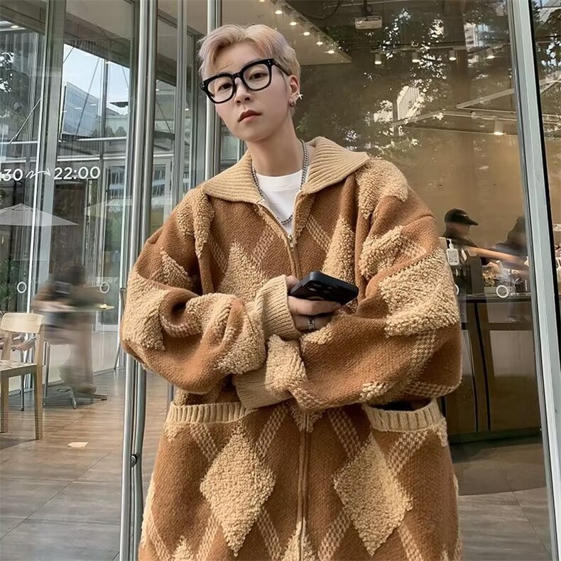 美式毛衣男慵懒风休闲针织衫 M5632 P65图片