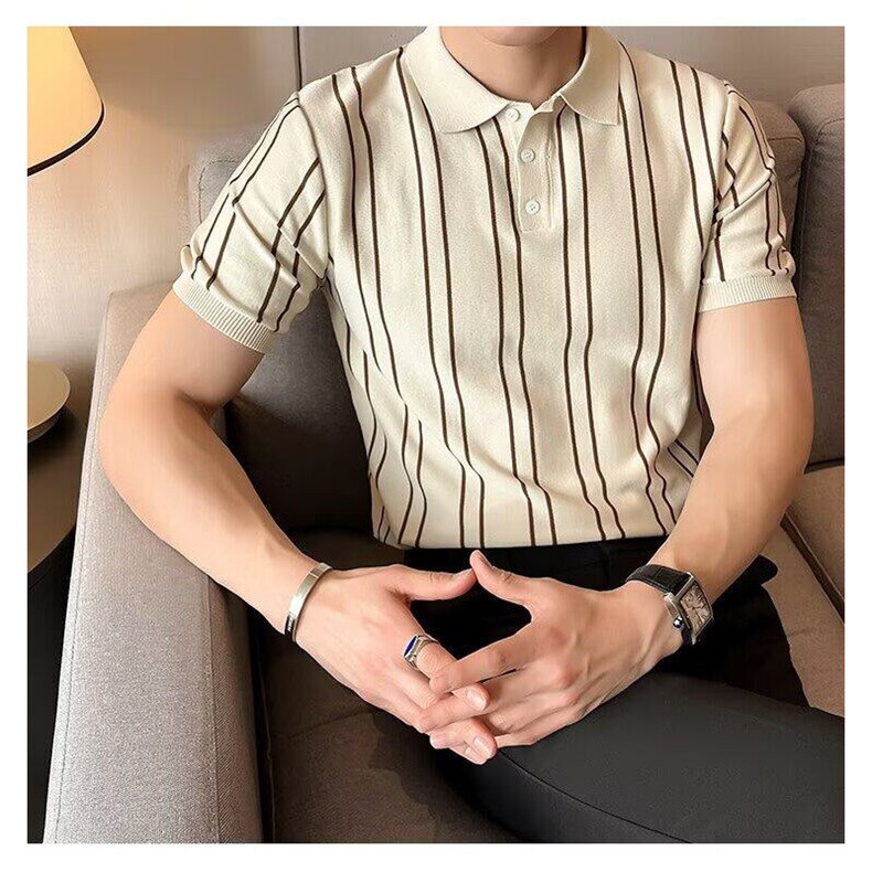 M605-P45翻领短袖polo衫男潮牌夏季t恤韩版修身潮流百搭T恤上衣,男装Polo衫,星座617A-1（原B318A）