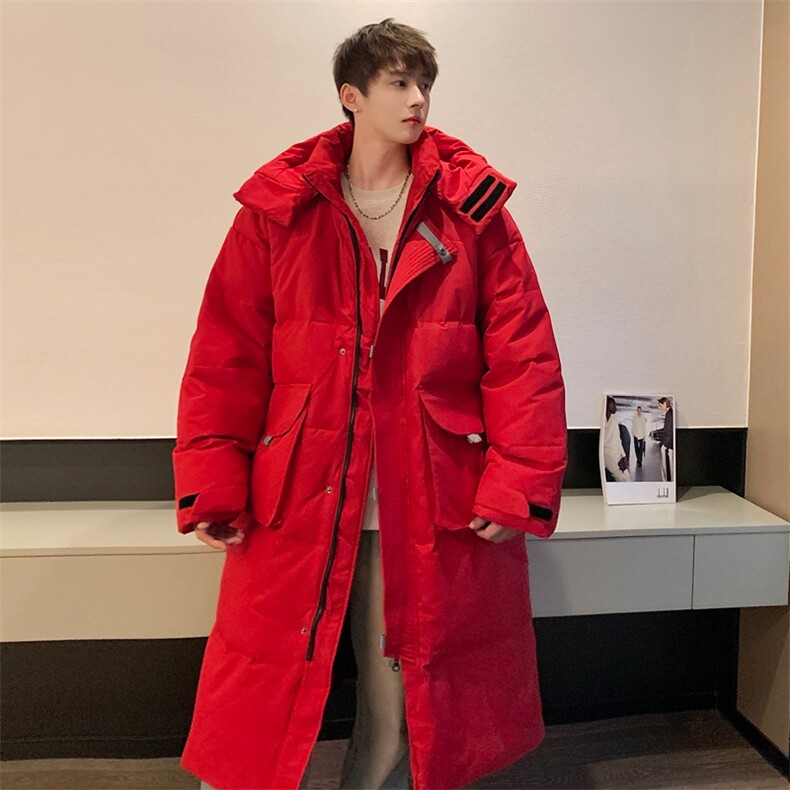 羽绒服新款男冬季港风宽松长款白鸭绒外套YR905-P180(控价238）,男装羽绒服,星座214-3