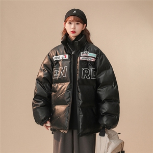 EQ156 机车服皮衣冬季加棉加厚赛车服外套男女棉衣面包服 P118图片