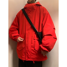 JK8107/P75春装户外新款冲锋衣男女美式工装外套连帽风衣宽松夹克，男装夹克，电商A141