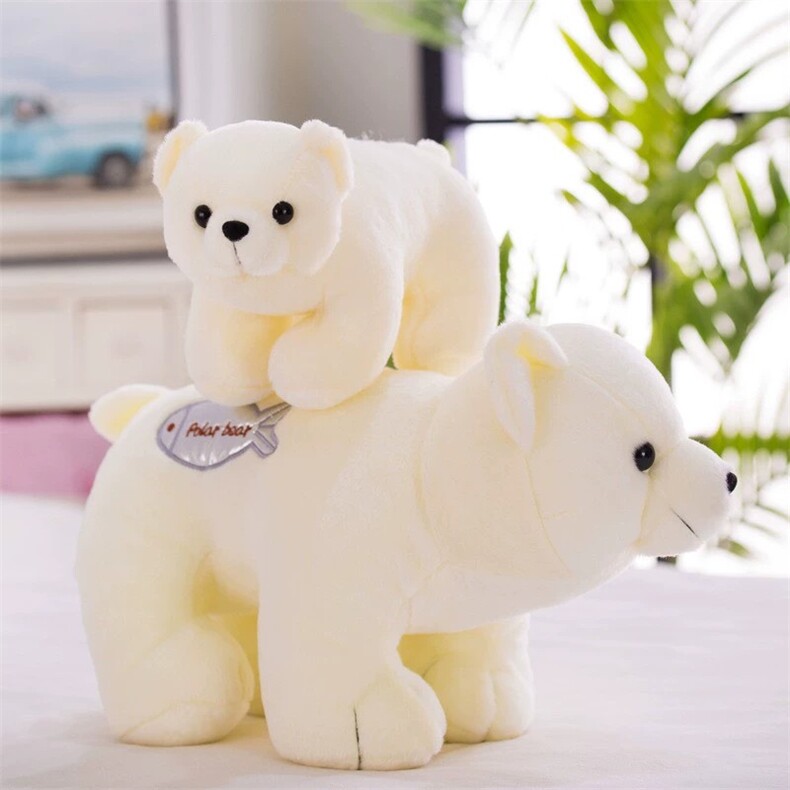 北极熊毛绒玩具公仔北极熊仿真小白熊玩偶大布娃娃女生生日礼物，新明毛绒玩具