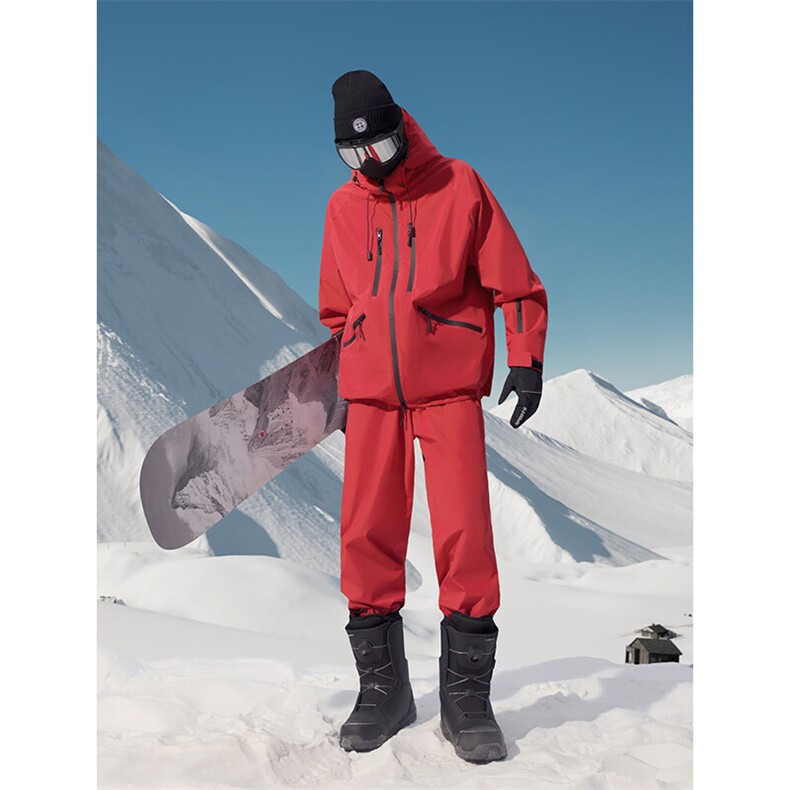 防水防风保暖滑雪服男女户外机能宽松大码中性风套装TZ360-P285，男装休闲套装，电商A001
