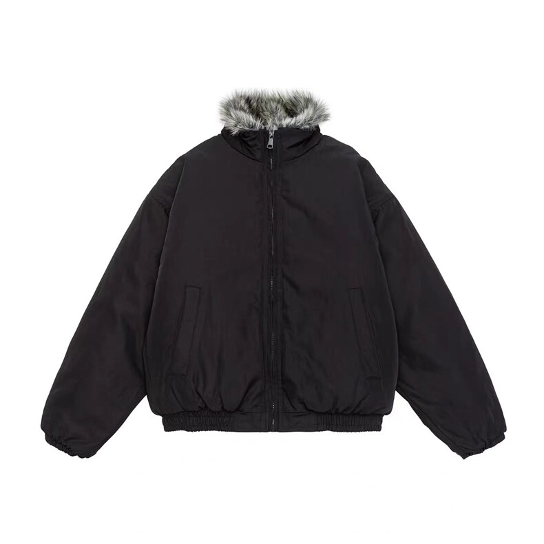 现货(网图)美式简约复古棉服潮牌情侣高街立领加厚313B-M099-P138,男装棉衣,星座313B