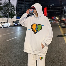 2025秋季新款连帽华夫格宽松连帽卫衣套装XZ102A-4-HF0011-P78，男装休闲套装，星座211-2