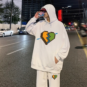 2025秋季新款连帽华夫格宽松连帽卫衣套装XZ102A-4-HF0011-P78图片